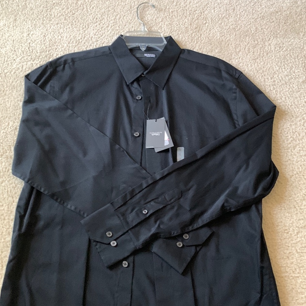 NWT Murano Black Mens Dress Shirt